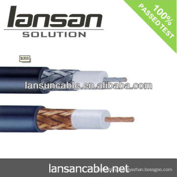 RG6 Coaxial cable of 75ohm BC 96 braided 1.02mm